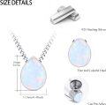 wholesale 925 Sterling Silver Teardrop Moonstone & Opal Cremation Keepsake Jewelry Box Ashes Holder Memorial Urn Necklace for Women/Men-0-3