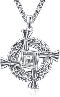 wholesale 925 Sterling Silver St Brigid's Cross Necklace Traditional Irish Celtic Cross Pendant Amulet Christian Pagan Religious Jewelry Women Men Gift-A-Saint Brigid's Cross(silver)