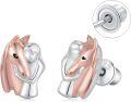 wholesale 925 Sterling Silver Rose Gold Plated Horse Head Stud Earrings Hypoallergenic Gift for Women-0-0