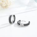wholesale  Black & White Twist Hoop Earrings - Mens Fashion s for Dad-0-1