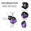 wholesale 14K Gold Pink Crystal Black Cat Pendant Necklace for Women Cats Lover-0-85
