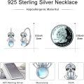 wholesale 925 Sterling Silver Cute Sloth Moonstone Hoop Earrings Gift for Women Girls-0-5