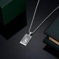 wholesale 925 Sterling Silver Devil Tarot Card Pendant Necklace with Chain-0-3