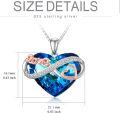 wholesale TOUPOP Infinity Love Heart Necklaces For Women Sterling Silver Infinity Heart Pendant Necklace With Blue Heart Crystal Anniversary Christmas Birthday Valentines Mothers Day Jewely Gifts For Women -0-2