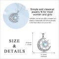 wholesale 925 Sterling Silver Sun & Moon Pendant with Blue and White Opals Labradorite and Moonstone - Perfect Gift for Teenage Girls-0-4