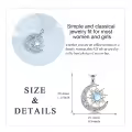 wholesale 925 Sterling Silver Sun & Moon Pendant with Blue and White Opals Labradorite and Moonstone - Perfect Gift for Teenage Girls-0-4