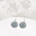 wholesale 925 Sterling Silver Larimar Tree of Life Dangle Earrings Birthstone s for Women Girls-0-58