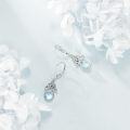 wholesale 925 Sterling Silver Celtic Knot Moonstone Leverback Drop Earrings-0-3