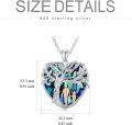 wholesale TOUPOP Father Necklace Sterling Silver Father Necklace Heart Tree Of Life Abalone Shell Jewelry Gifts -0-2