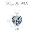 TOUPOP Sterling Silver Abalone Shell Father Heart Tree Of Life Necklace-0-2