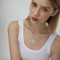 wholesale 925 Sterling Silver Cross Pendant Necklace With Mustard Seed Heart Oxidized Finish-0-1