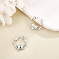 wholesale 925 Sterling Silver Cute Sleeping Koala Huggie Hoop Earrings for Women-0-4