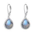 wholesale 925 Sterling Silver Labradorite Teardrop Earrings for Women-0-0
