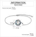 wholesale 925 Sterling Silver Blue Opal Crystal Tree Of Life Anklet-0-3