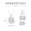 wholesale 925 Sterling Silver AAA+ White Freshwater Pearl Spiral Design Pendant Necklace-0-4