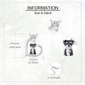 wholesale 925 Sterling Silver Schnauzer in Heart Paw Print Pendant Necklace for Women Girls Gifts-0-2