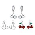 wholesale 925 Sterling Silver Cherry Dangle Earrings-0-0