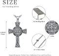 wholesale 925 Sterling Silver Celtic Knot Cross Pendant Necklace for Men & Women-0-5