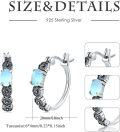wholesale  Sterling Silver Moonstone Retro Sunflower Rose Feather Cross Butterfly Hoop Earrings for Women Gifts -0-22