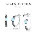 wholesale 925 Sterling Silver Vintage Moss Agate Hoop Earrings for Women Gifts-0-22