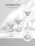 wholesale 925 Sterling Silver Highland Cow & Axolotl Stud Earrings for Women Gifts-0-4