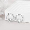 wholesale 925 Sterling Silver Polar Bear Hoop Earrings - Christmas Gift Ideas for Her-0-4