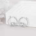 wholesale 925 Sterling Silver Bee Honeycomb Hoop Earrings - Unique Gift for Her-0-5