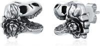 wholesale 925 Sterling Silver Dinosaur Flower Stud Earrings - Unique s for Women & Men-Dinosaur