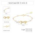 wholesale 14k Gold Infinity Two Girls Moissanite Pearl Bracelet-0-2