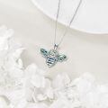 wholesale 925 Sterling Silver Bee Pendant With Abalone Inlay-0-4