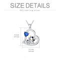 wholesale 925 Sterling Silver Mom Heart Shape Animal Pendant Necklaces for Women Girls Family Love Gift-0-41