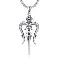 wholesale 925 Sterling Silver Mens Trident Pendant Norse Mythology  for Him-0-0