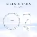 TOUPOP 925 Sterling Silver Natural Stone Layered Anklet Women's Jewelry Gift-0-5