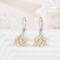 wholesale 925 Sterling Silver Celtic Knot Triangle Drop Earrings for Women -0-9