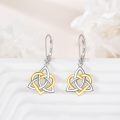 wholesale 925 Sterling Silver Celtic Knot Triquetra Drop Earrings Platinum Plated Lever Back-0-9