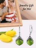 wholesale Teardrop Earrings 925 Sterling Silver Vintage Irish Celtic Natural Gemstone Dangle Earrings Jewelry Chritmas Gifts For Women Her Mom -0-3