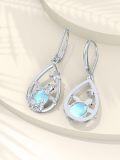 wholesale 925 Sterling Silver Teardrop Sea Life Dangle Earrings with Turtles and Starfish - Unique Gift for Her-0-4