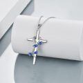 wholesale 925 Sterling Silver Dragonfly Cross Pendant Necklace-0-1