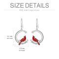 TOUPOP Sterling Silver Red Cardinal Memorial Earrings For Women-0-3