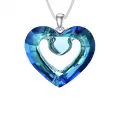 TOUPOP Sterling Silver Crystal Love Heart Necklace Women's Jewelry Gift-0-0