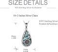 wholesale 925 Sterling Silver Abalone Shell Daisy Flower Pendant Necklaces for Women Girls s 45cm Chain Length-0-4