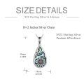 wholesale 925 Sterling Silver Teardrop Pendant With Flower And Shell Design-0-4