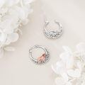 wholesale 925 Sterling Silver Sloth Hoop Earrings Rose Gold Cz Crystal Animal Jewelry-0-4