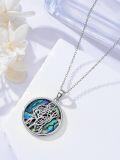 wholesale 925 Sterling Silver Tree of Life Abalone Shell Pendant Necklace for Women Romantic s-0-2
