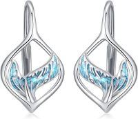 wholesale 925 Sterling Silver Turquoise Ocean Creature Drop Earrings-11-Mermaid