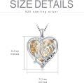 wholesale 14K Gold-Plated Sterling Silver November Birthstone Heart Necklace for Mom-0-5