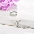 wholesale 925 Sterling Silver Daisy Flower Huggie Hoop Earrings for Women Girls Gifts Jewelry Accessories-0-2