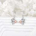 wholesale 925 Sterling Silver Heart Angel Girl Stud Earrings Gift for Women-0-7