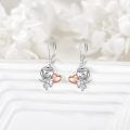 wholesale 925 Sterling Silver Heart Angel Girl Stud Earrings Gift for Women-0-7