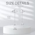 wholesale 925 Sterling Silver Star Cloud Drop Earrings with Cubic Zirconia for Women Girls-0-1